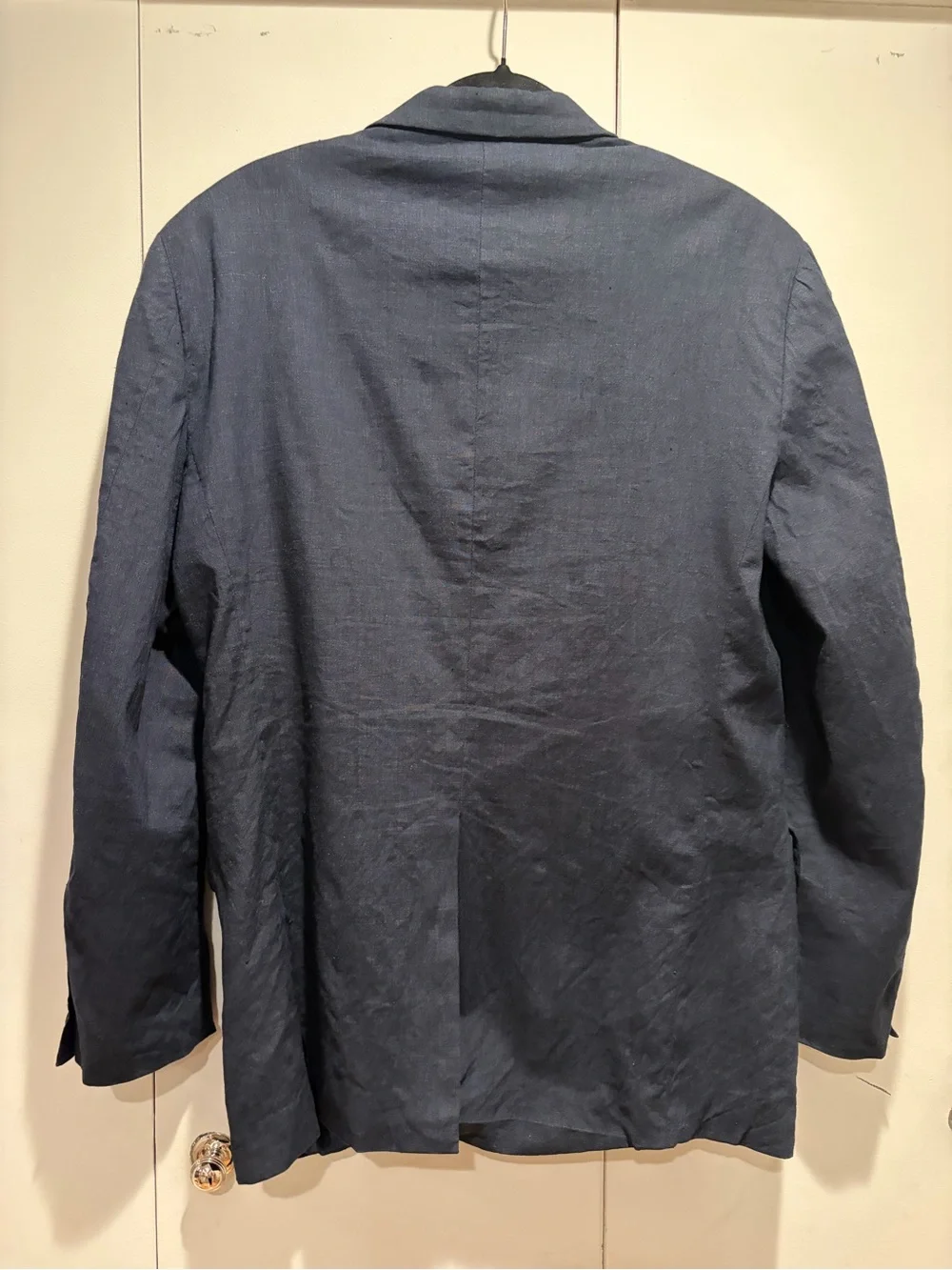 Banana Republic Men's Navy Linen Blazer Sport Coat Made In Italy vintage 40R